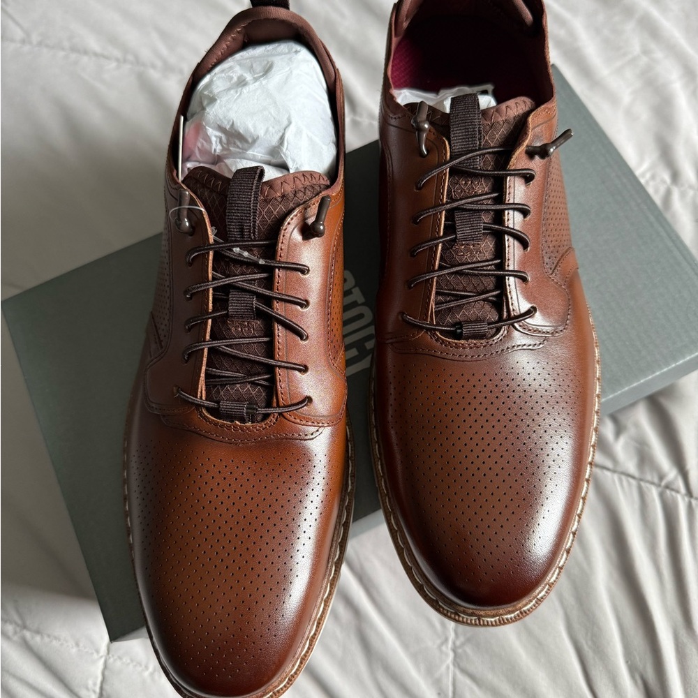 Stacy Adams Cognac Leather Derbys